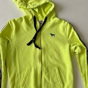 Victoria's Secret PINK  Bright Yellow Zip-Up Hoodie